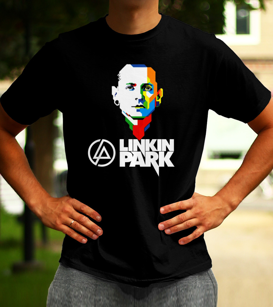 Linkin Park Colorful Face Logo And Iconic T-Shirt