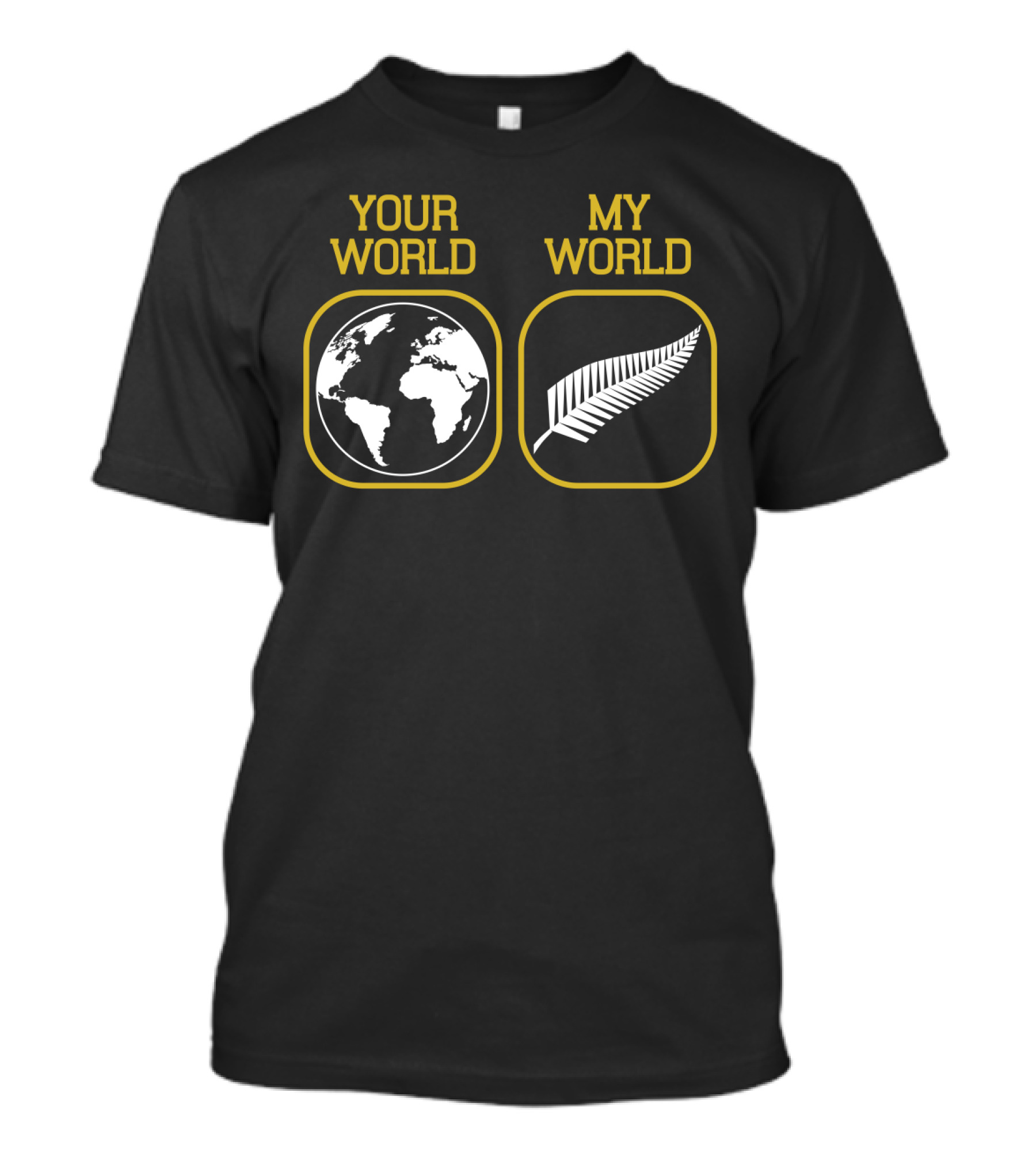 Your World My World All Blacks Silver Fern T-Shirt