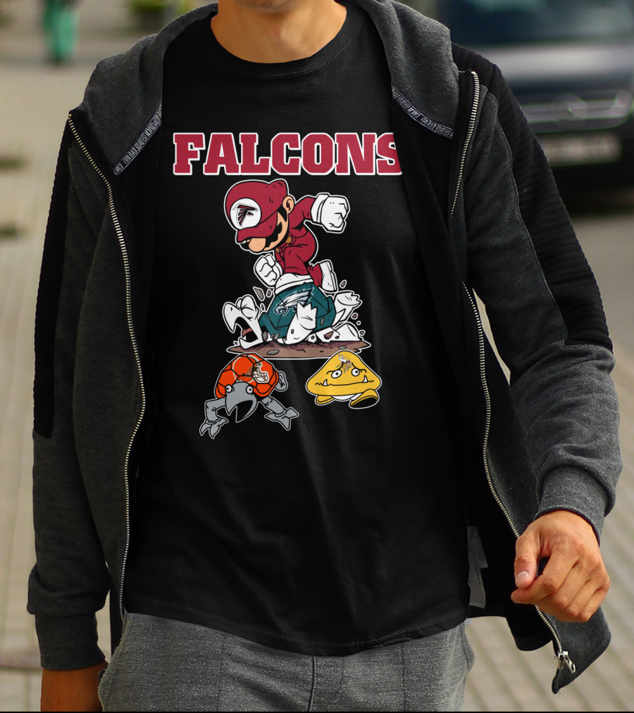 Falcons Mario Style Football Rivalry T-Shirt
