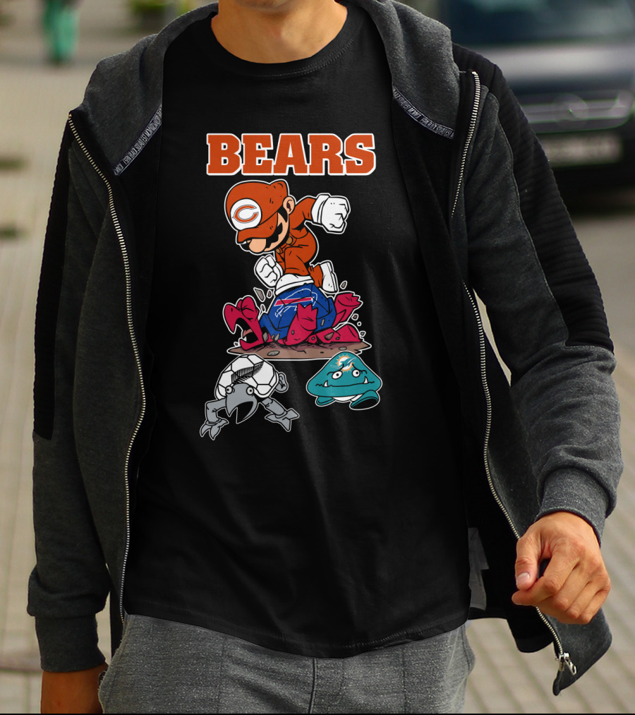 Bears Chicago Football Gamer Crossover T-Shirt