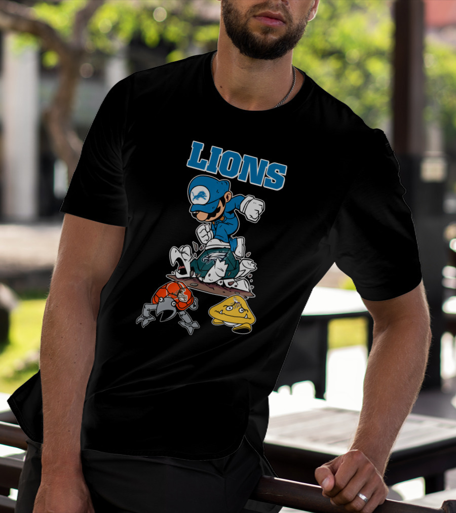 Lions Detroit Football Character Adventure T-Shirt