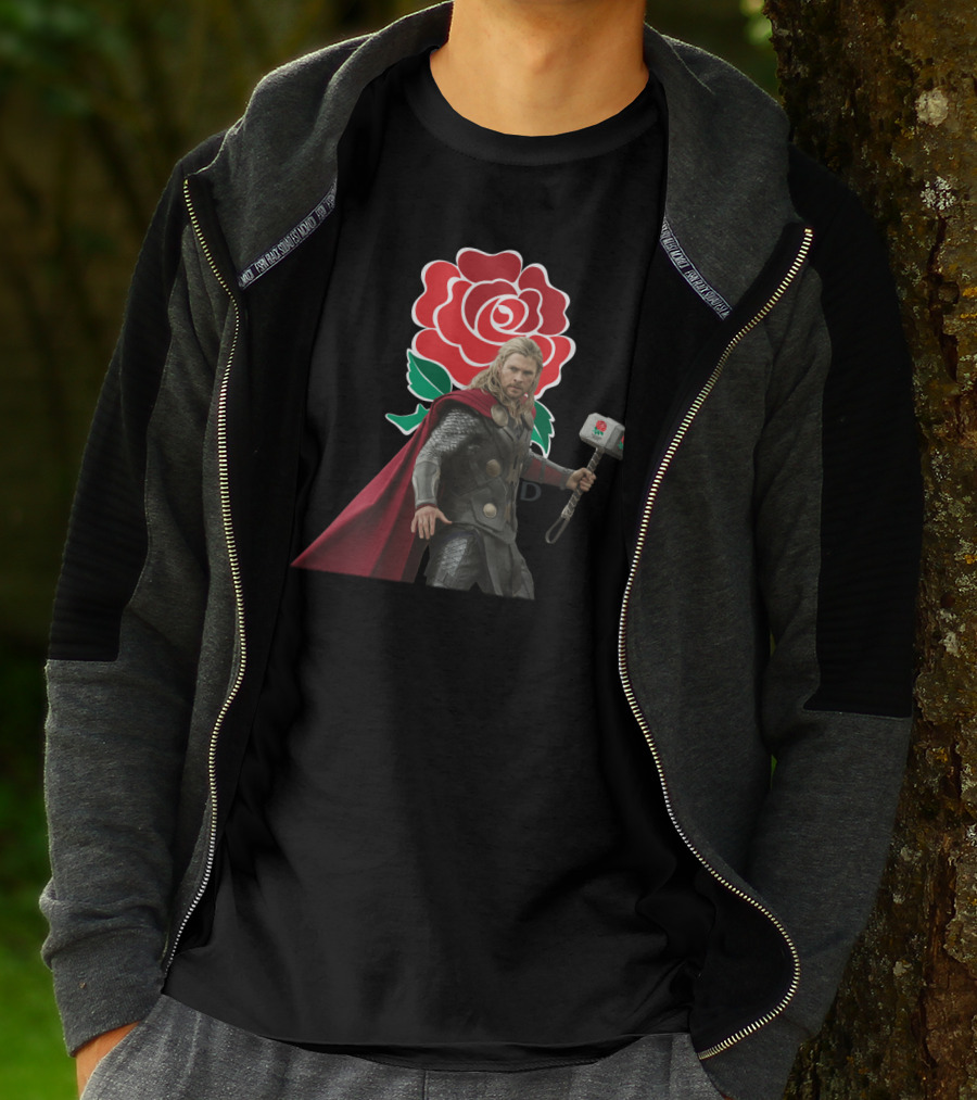 England Rugby Rfu Mighty Thor Red Rose T-Shirt