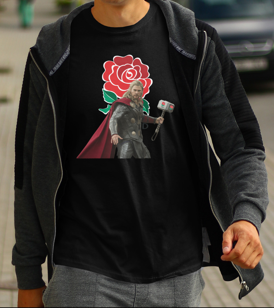 England Rugby Rfu Mighty Thor Red Rose T-Shirt