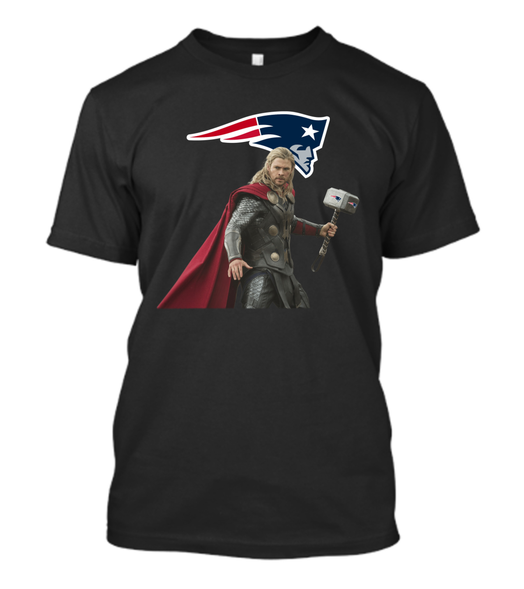 Patriots Thor Crossover Mjolnir Nfl Tribute T-Shirt