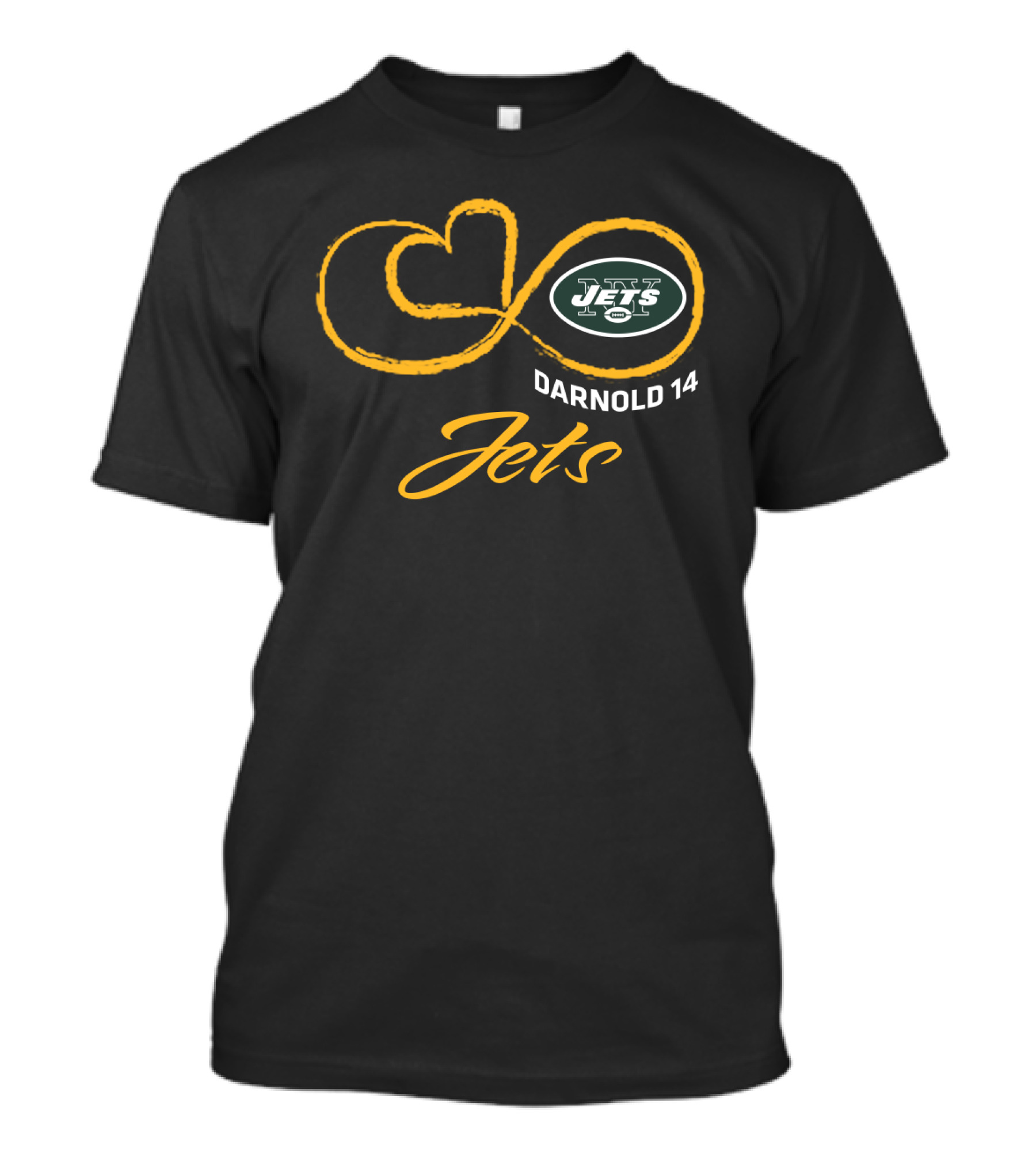 Jets Darnold 14 Infinity Symbol New York T-Shirt