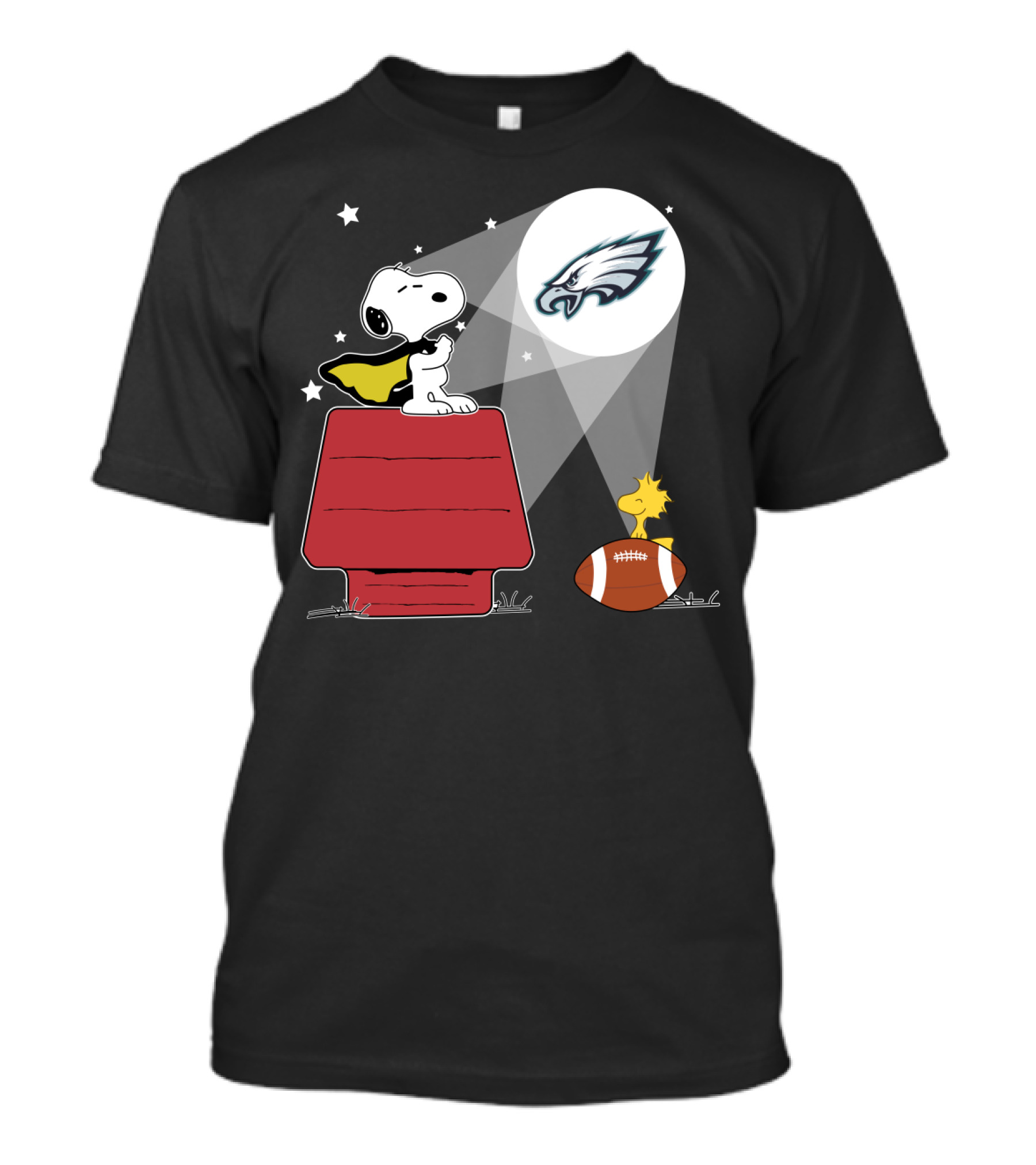 Snoopy Woodstock Philadelphia Eagles Logo Football Charlie Brown T-Shirt
