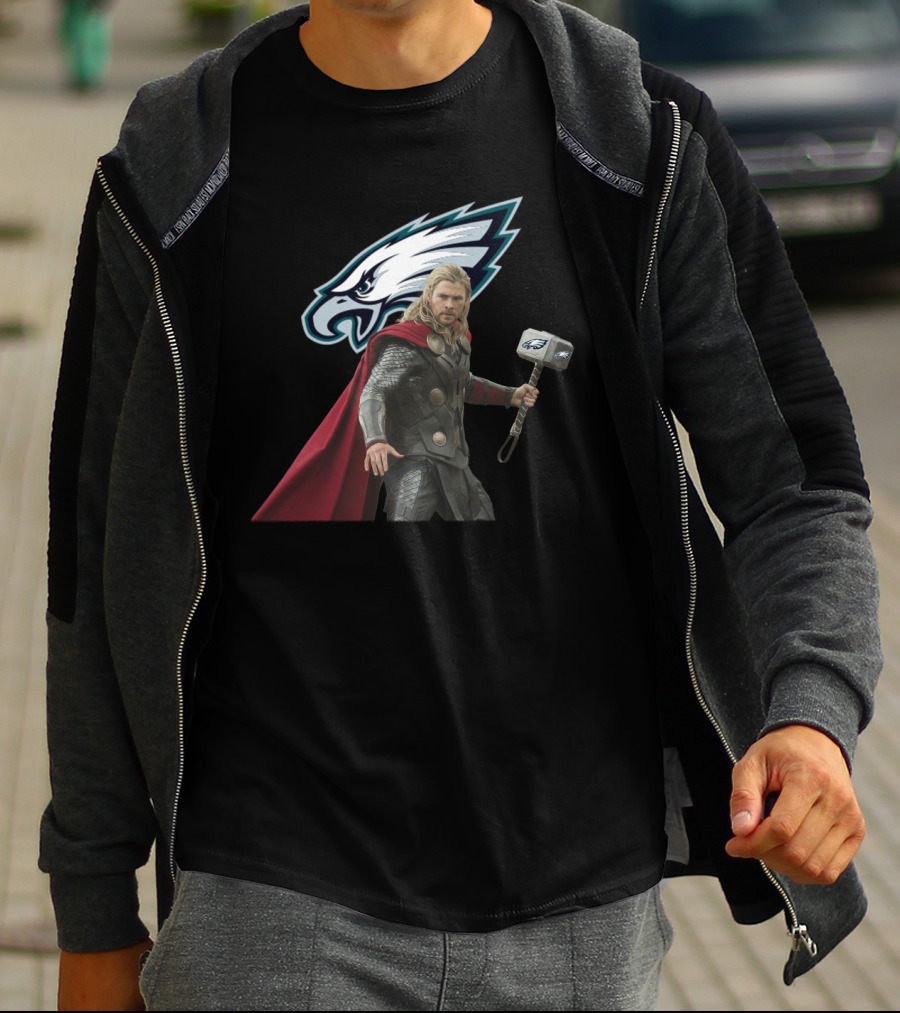 Philadelphia Eagles Thor Hammer Crossover T-Shirt