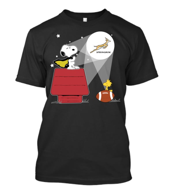 Springbok Spotlight Peanuts Snoopy Woodstock Rugby Adventure T-Shirt