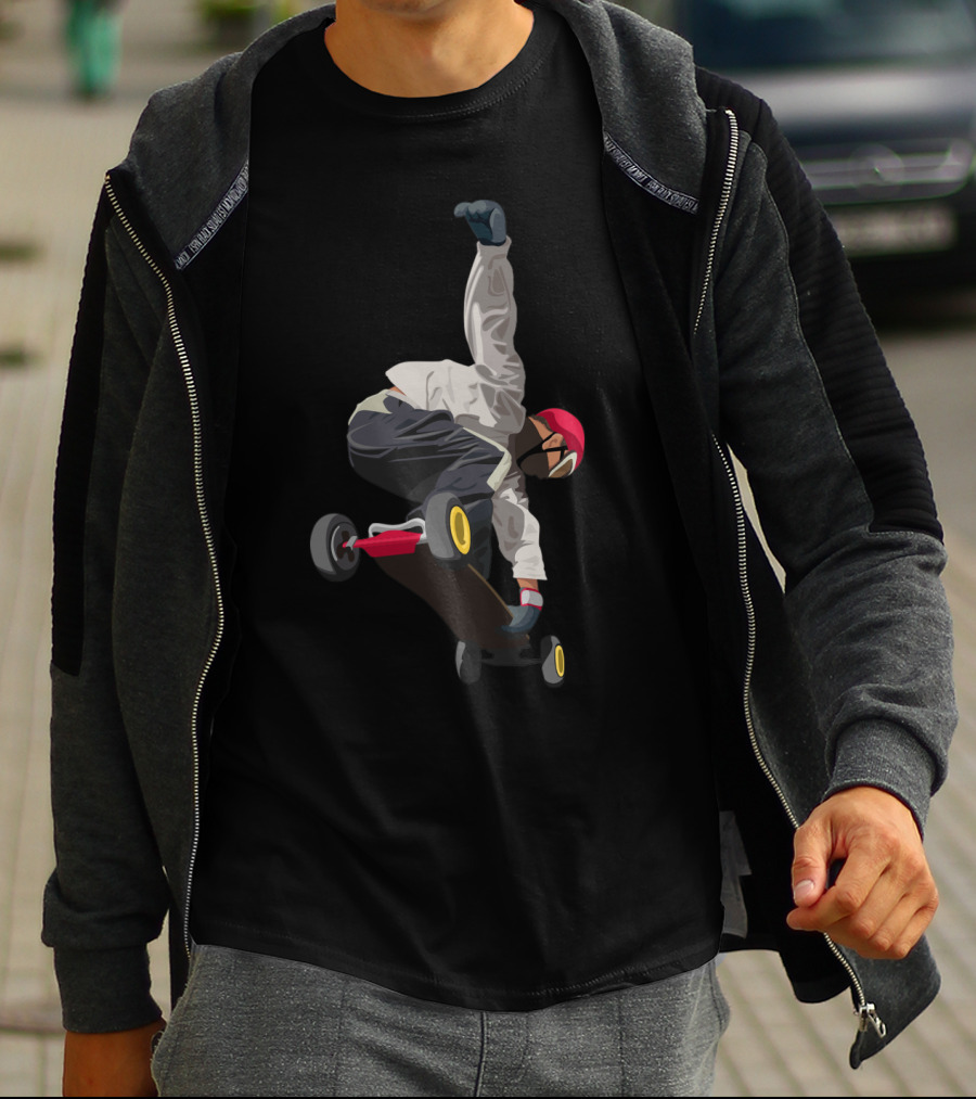 Dynamic Skateboarding Snowboarding Trick On Skate Shoes T-Shirt