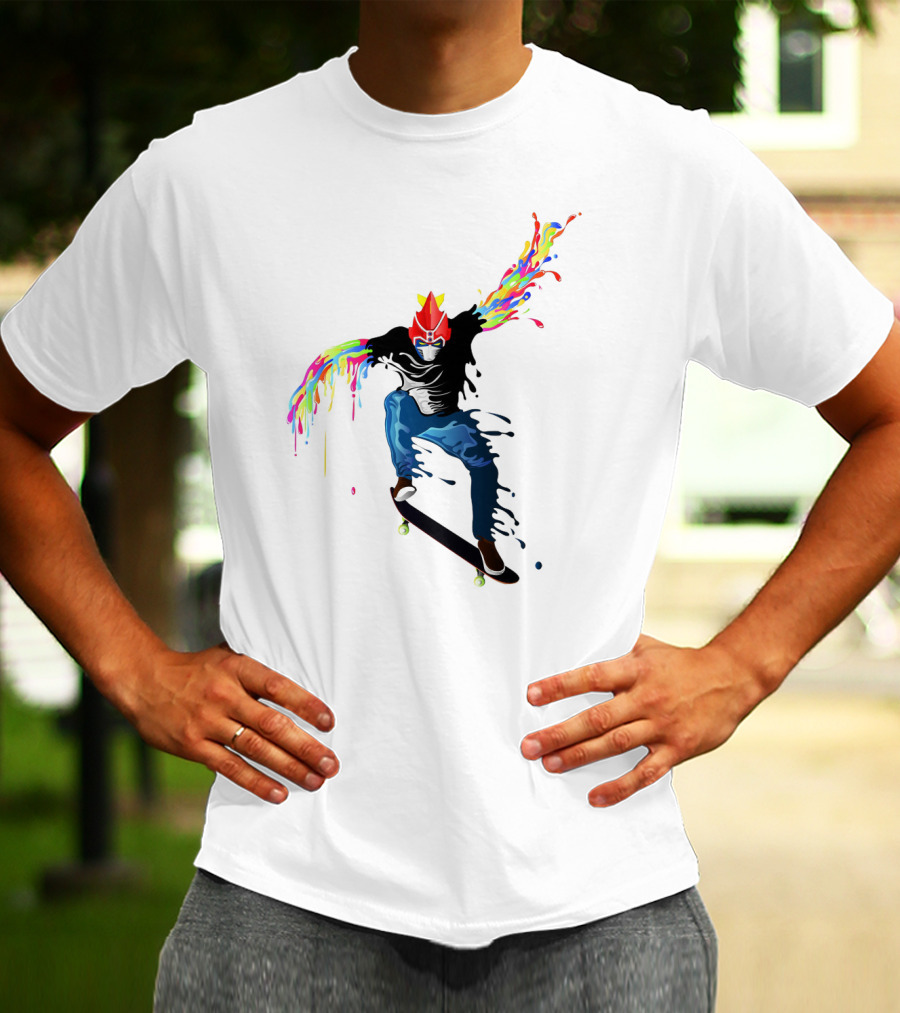 Voltes V Skater Color Splash Jump T-Shirt