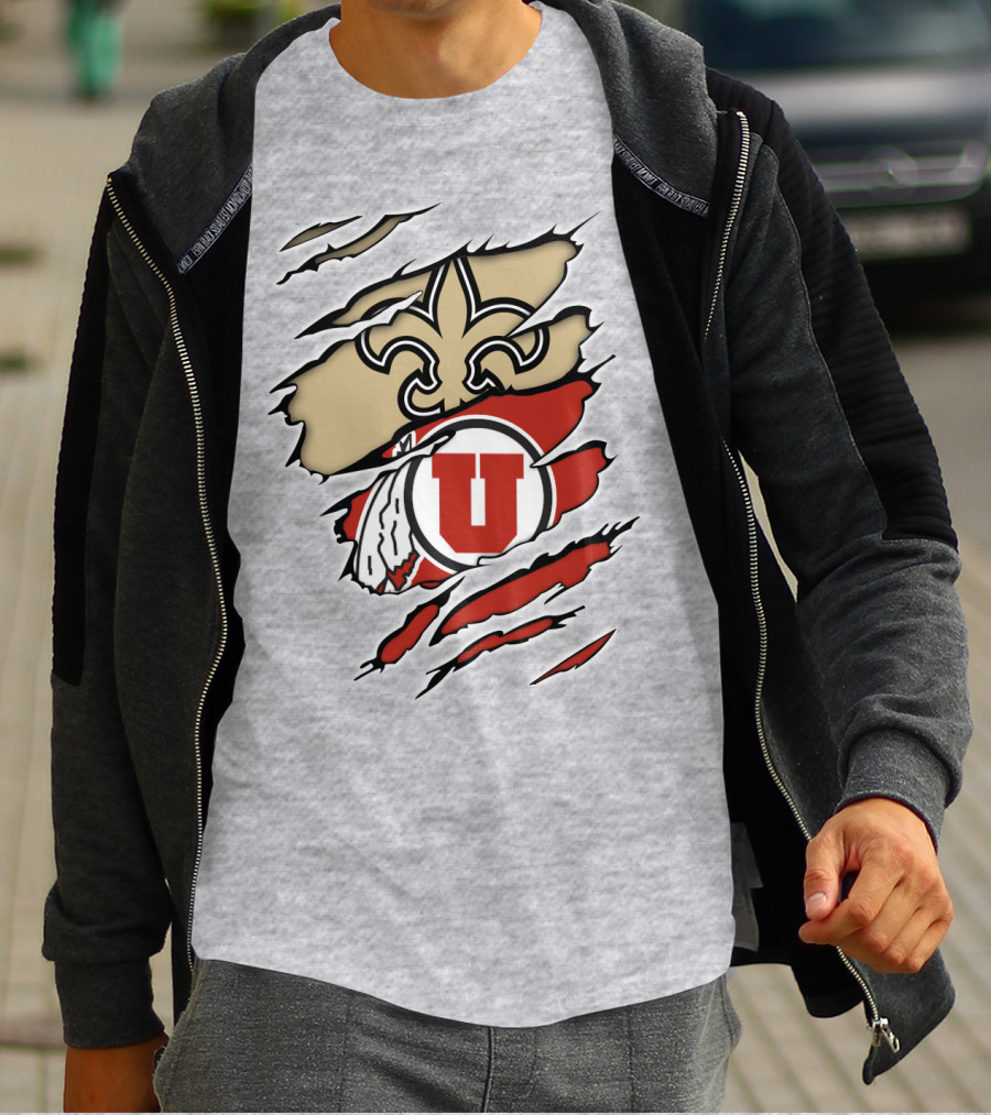 Saints And Utes Logo Fusion T-Shirt