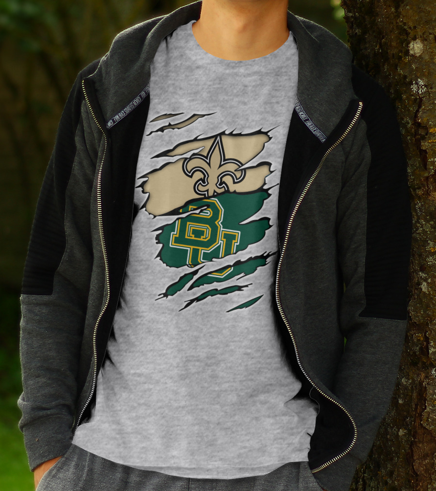Saints Fleur-de-Lis Over Baylor Bears T-Shirt