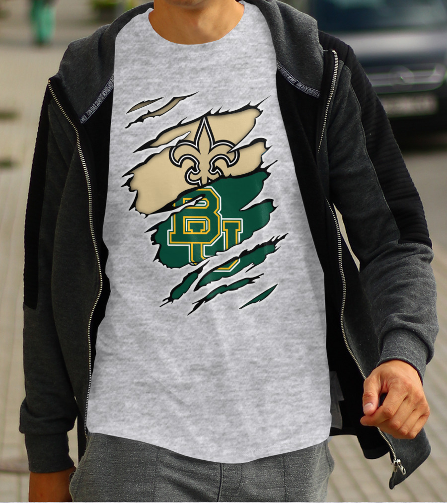 Saints Fleur-de-Lis Over Baylor Bears T-Shirt