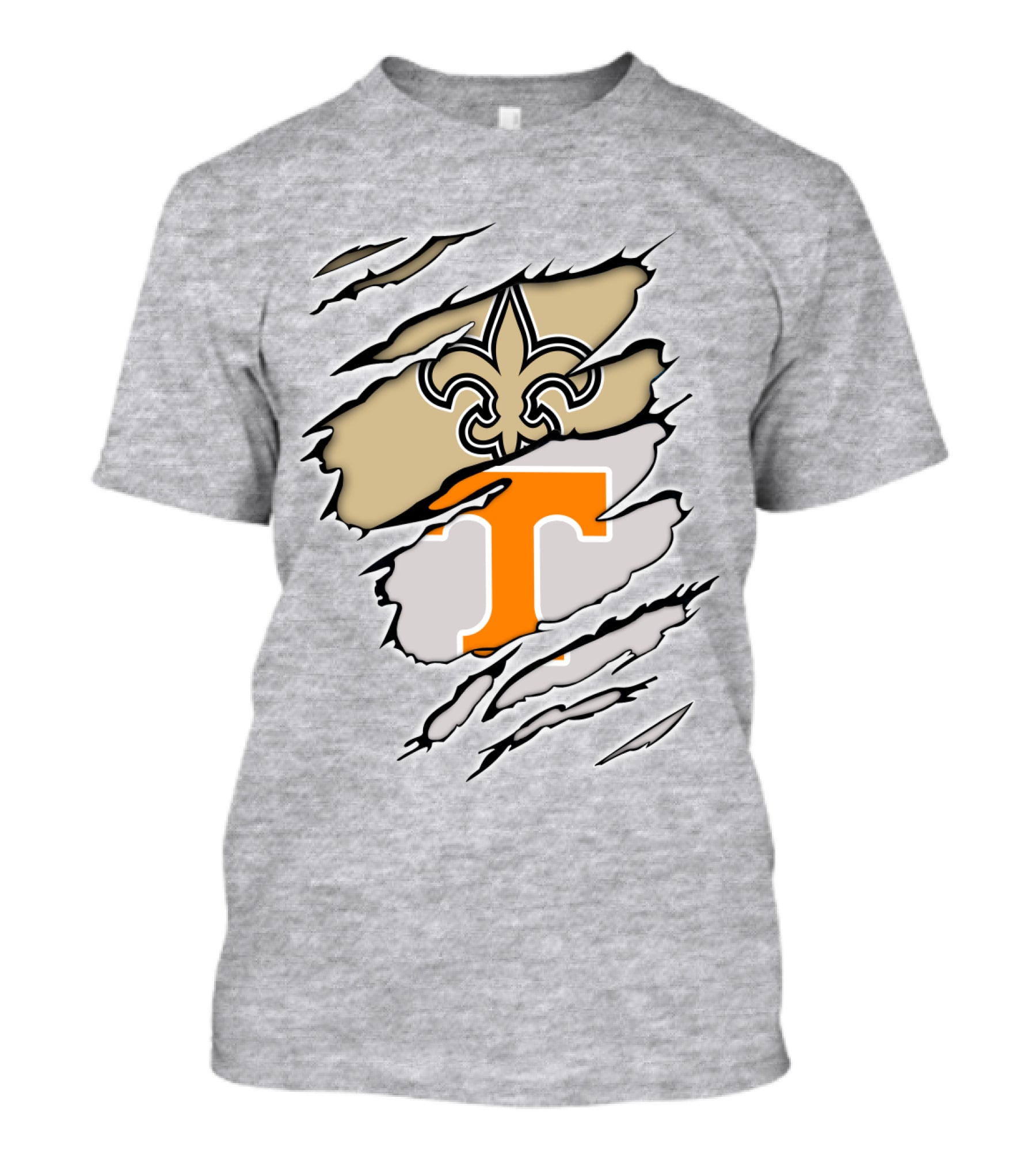 New Orleans Saints Tennessee Volunteers Fleur-de-Lis T T-Shirt
