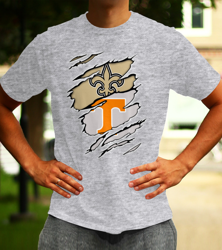 New Orleans Saints Tennessee Volunteers Fleur-de-Lis T T-Shirt