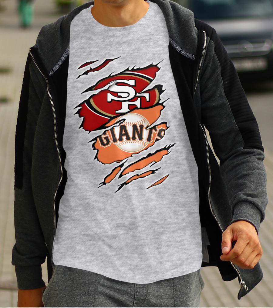 49ers Sf Giants Logo Mashup Fan Crossover T-Shirt