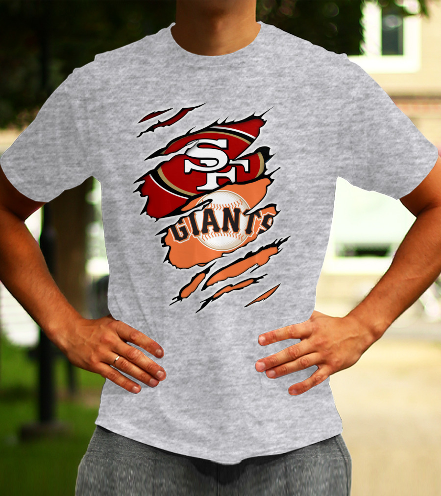 49ers Sf Giants Logo Mashup Fan Crossover T-Shirt