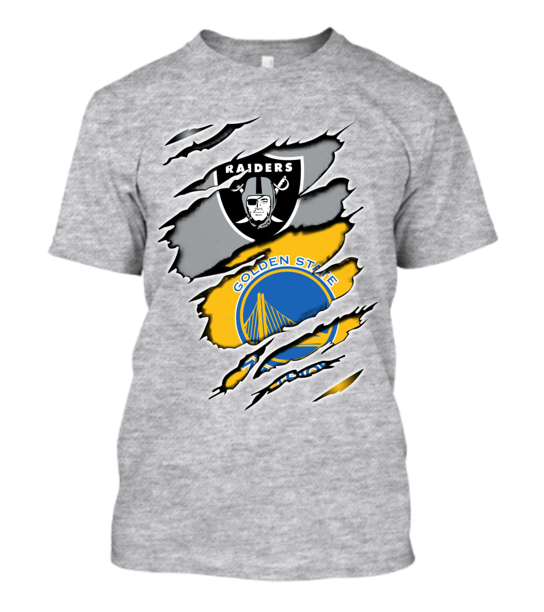 Raiders Golden State Warriors Logo Mashup T-Shirt