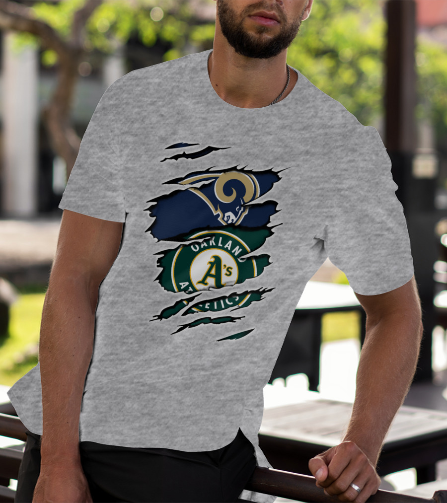 Rams Athletics Oakland A's Logo Clash T-Shirt