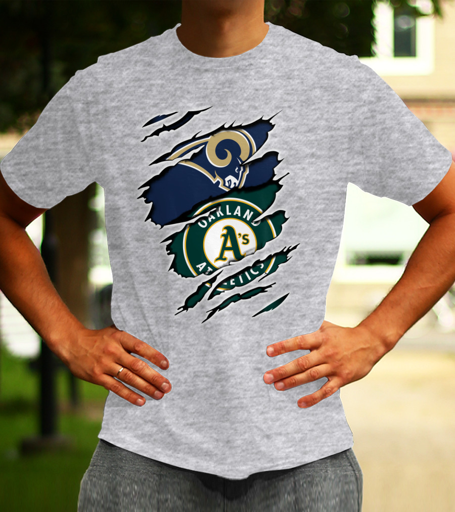 Rams Athletics Oakland A's Logo Clash T-Shirt