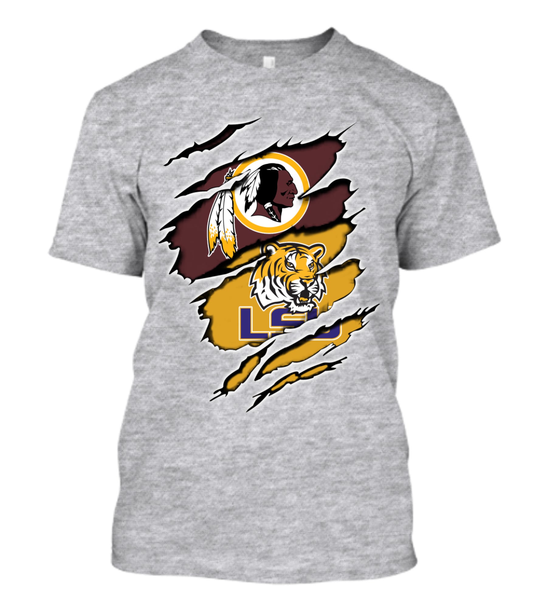 Redskins Tiger Head Logo Lsu T-Shirt
