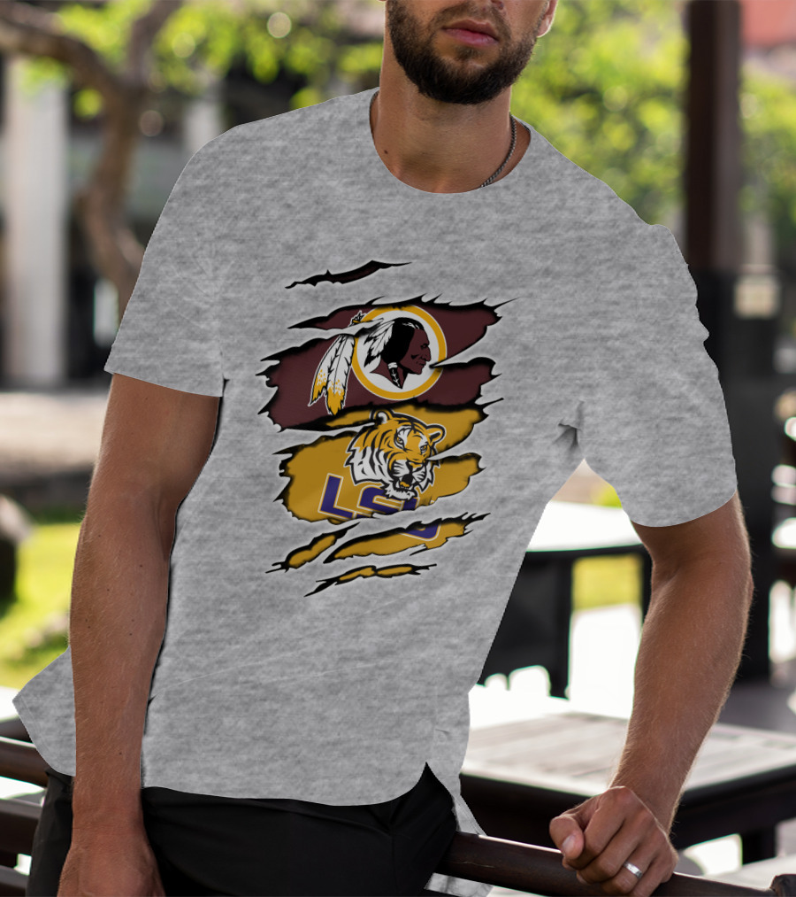 Redskins Tiger Head Logo Lsu T-Shirt