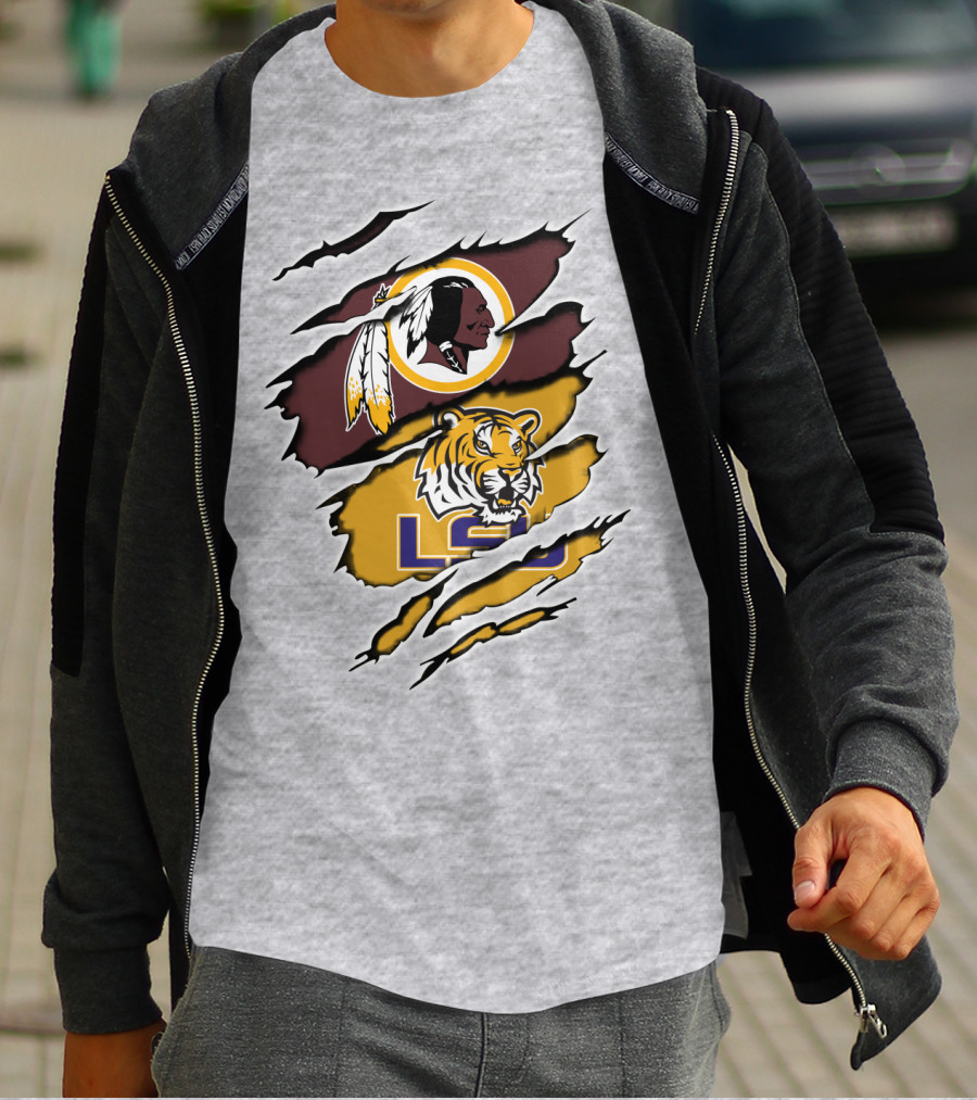 Redskins Tiger Head Logo Lsu T-Shirt