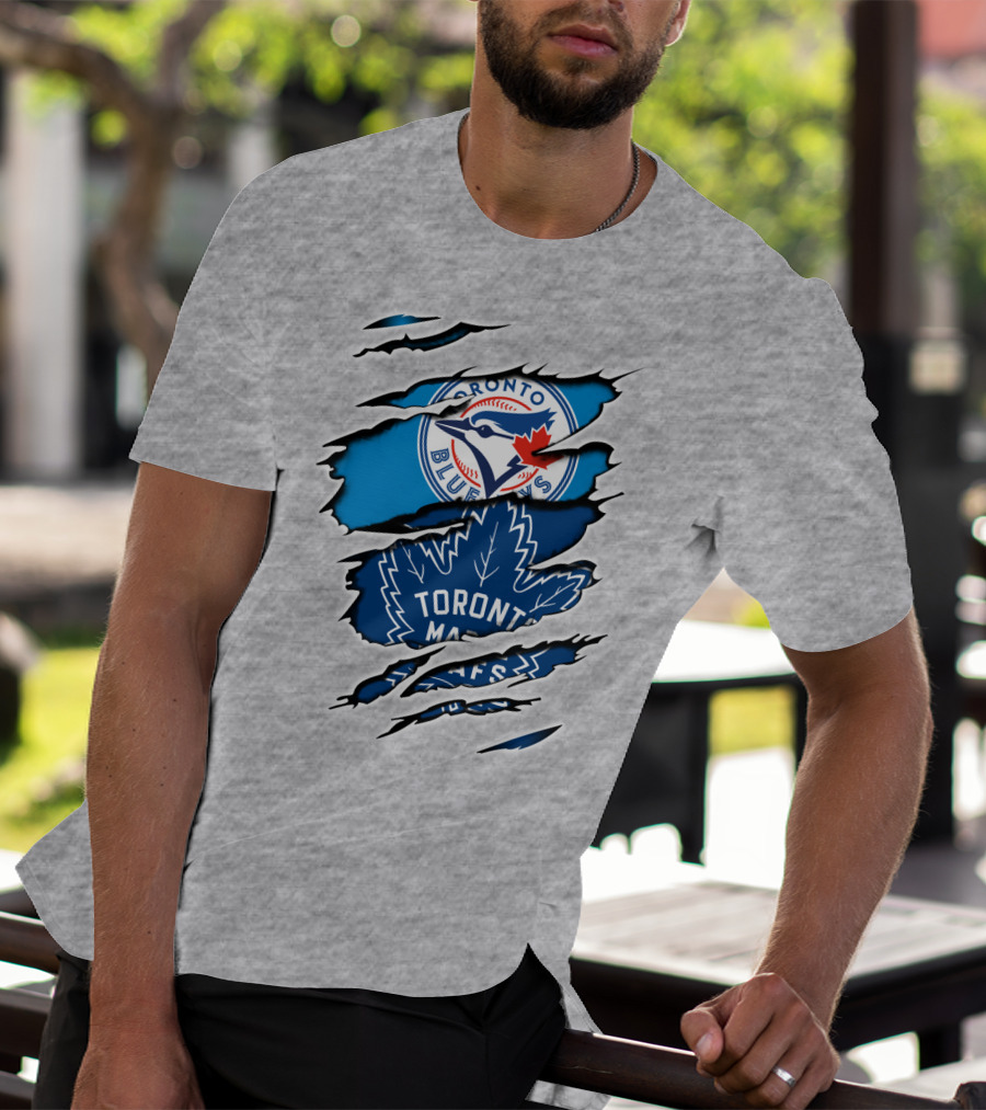 Toronto Blue Jays Maple Leafs Dual Logo Overlap T-Shirt