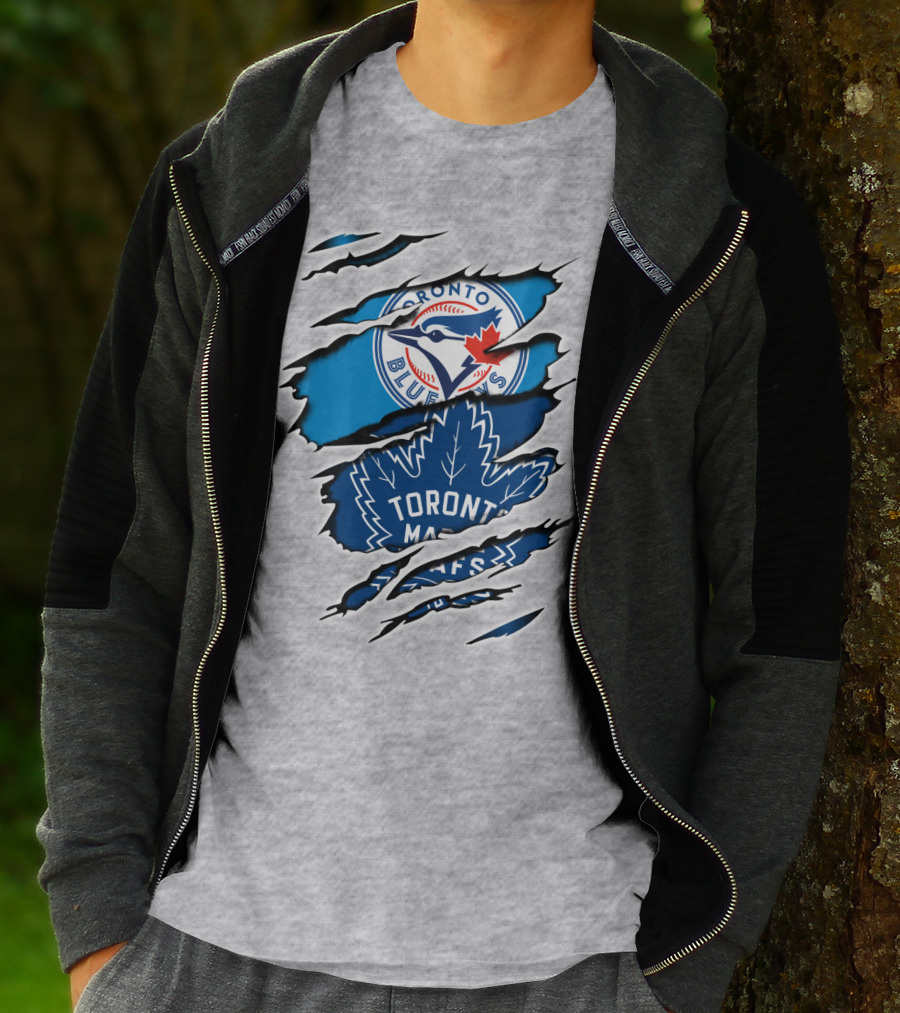 Toronto Blue Jays Maple Leafs Dual Logo Overlap T-Shirt