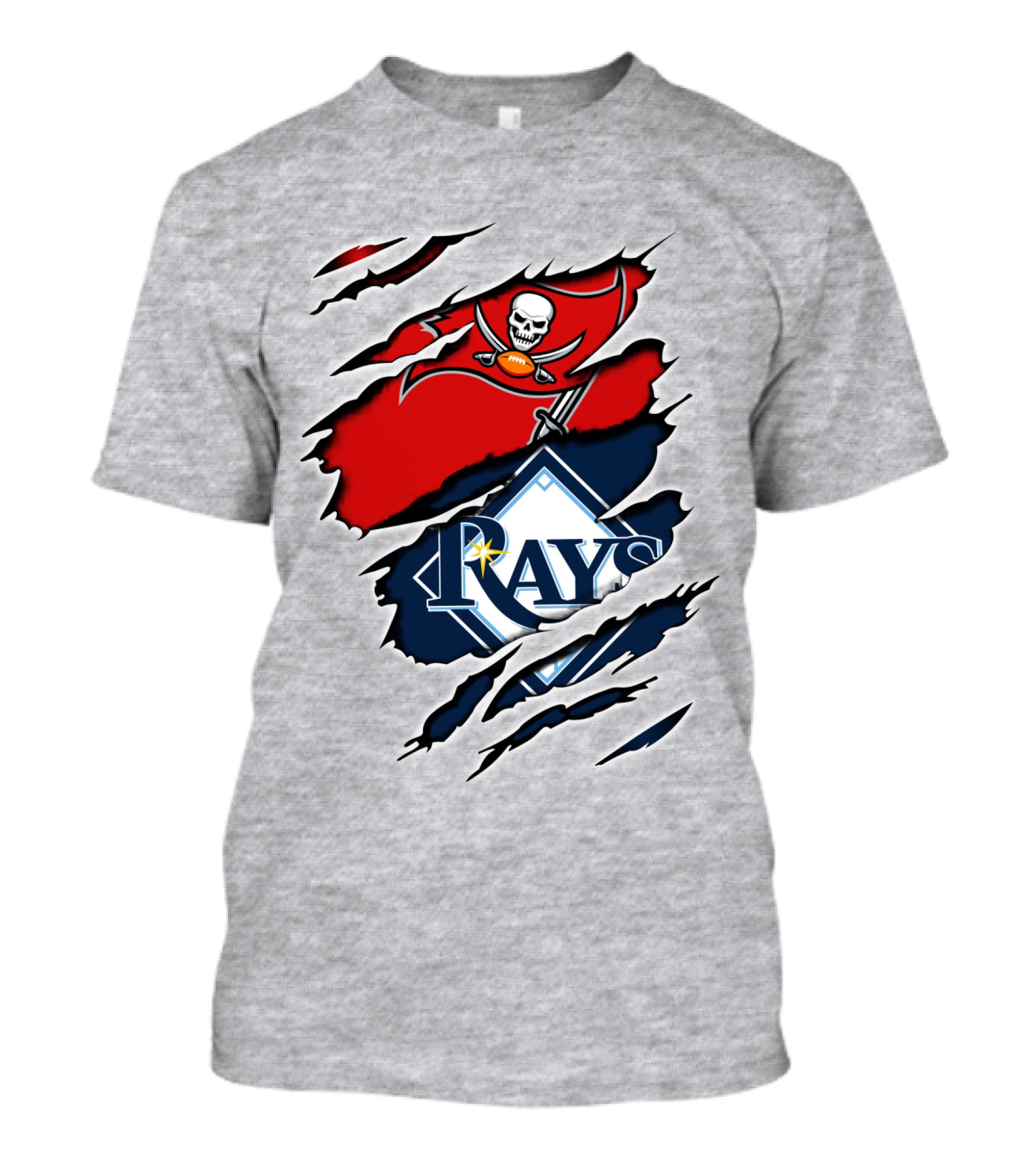 Buccaneers Rays Skulls Bats Sports Fusion T-Shirt