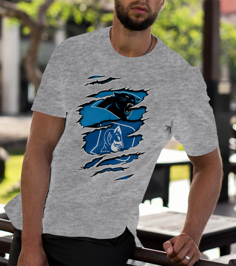 Panthers Duke Blue Devils Claw Marks Fusion T-Shirt
