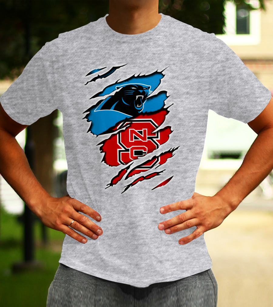 Panthers NC State NC Logos Claw T-Shirt