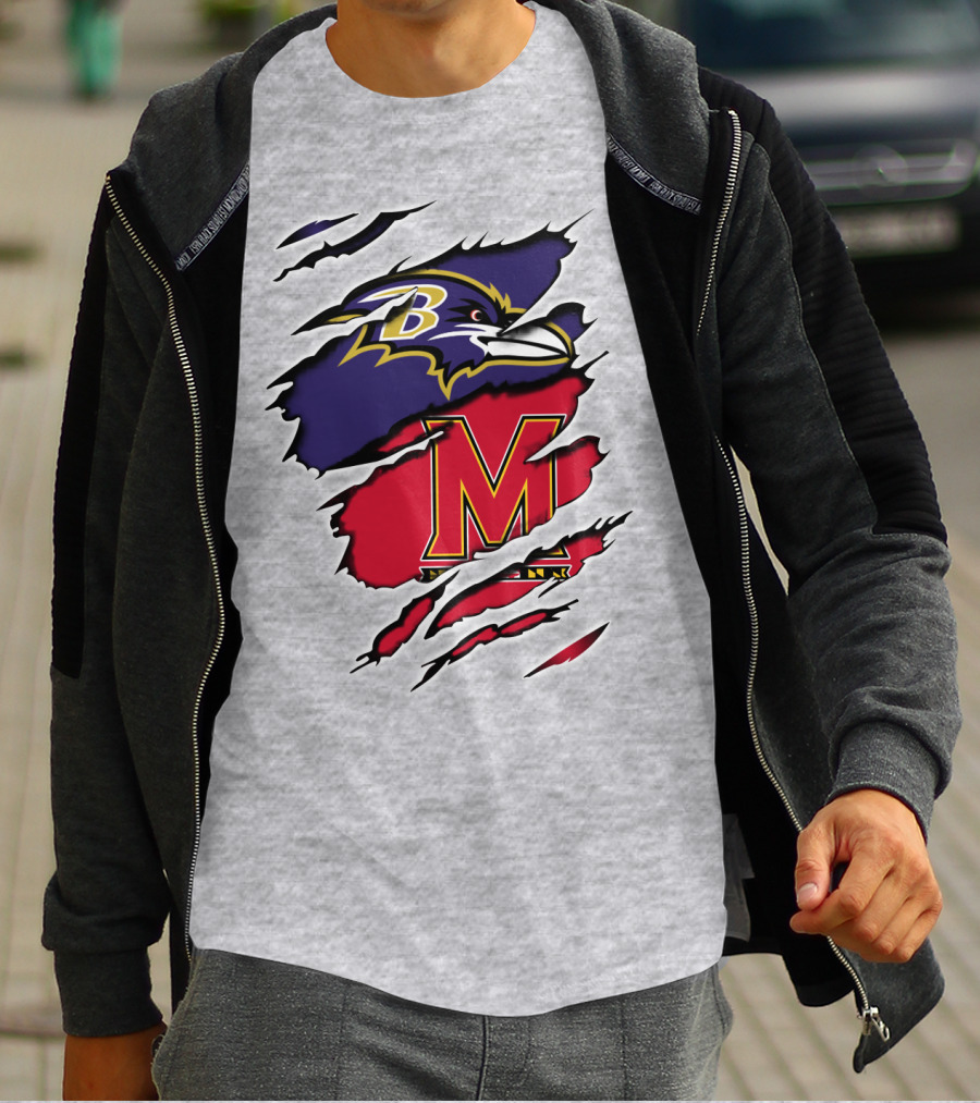 Ravens Baltimore Maryland Football Terps Fans T-Shirt