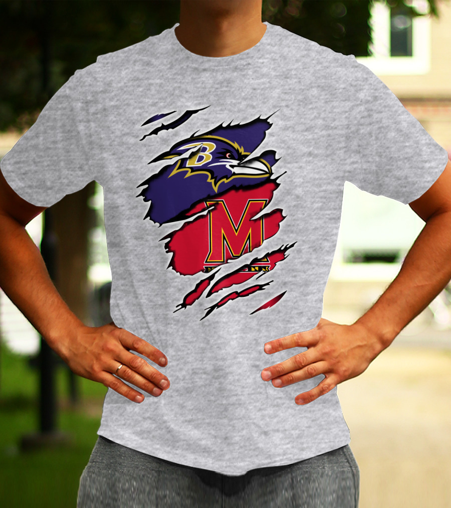 Ravens Baltimore Maryland Football Terps Fans T-Shirt
