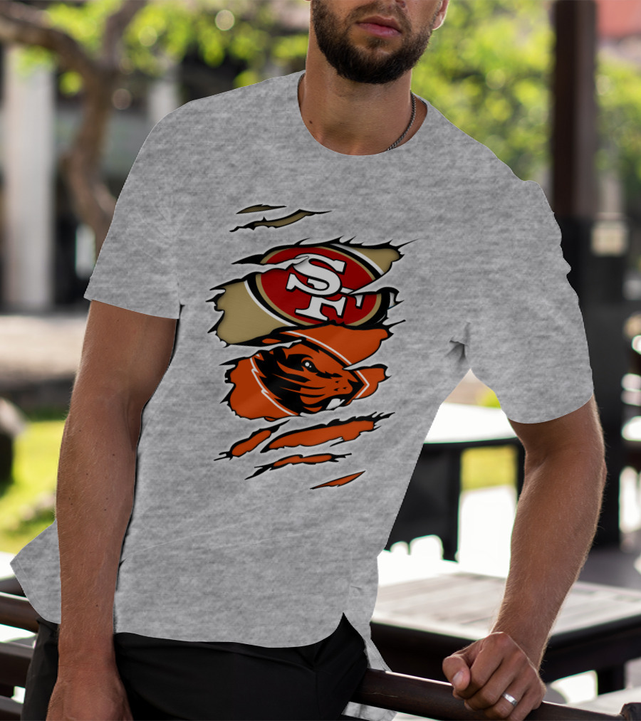 San Francisco 49ers Oregon State Beavers Merge T-Shirt