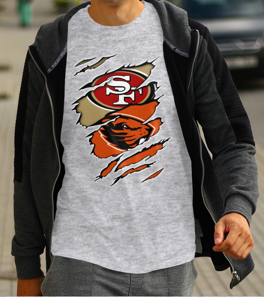 San Francisco 49ers Oregon State Beavers Merge T-Shirt