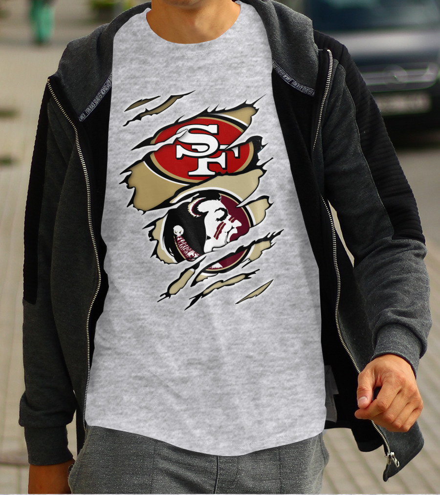 49Ers Seminoles SF Logo With Seminole Head T-Shirt