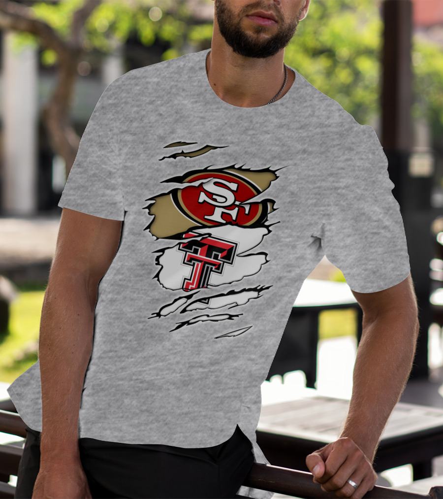 49ers SF Logo Texas Tech Red Raiders TT T-Shirt