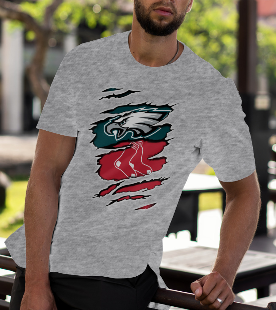 Eagles Redsox Logo Fusion T-Shirt