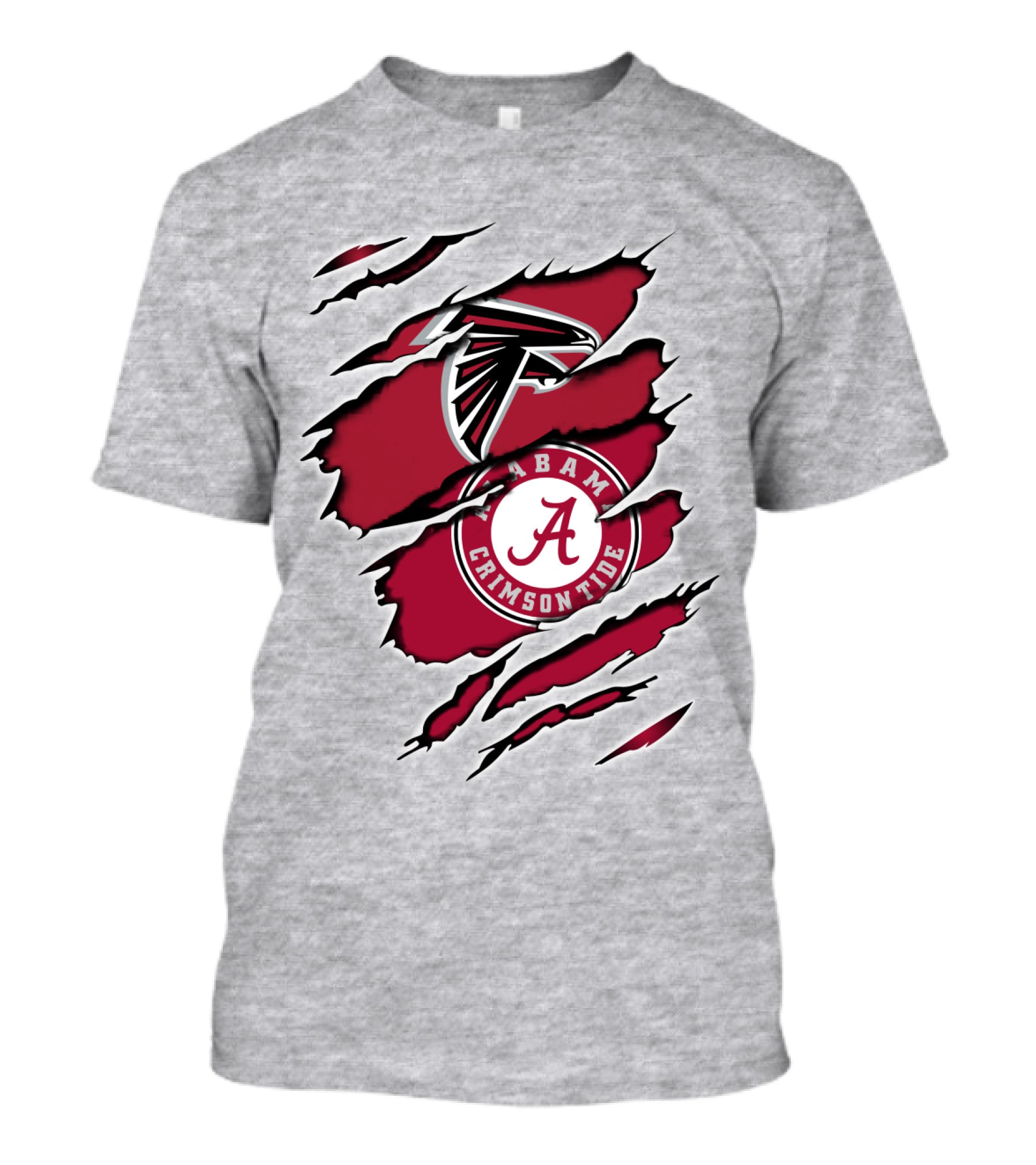 Alabama Crimson Tide Falcons Logo Torn T-Shirt
