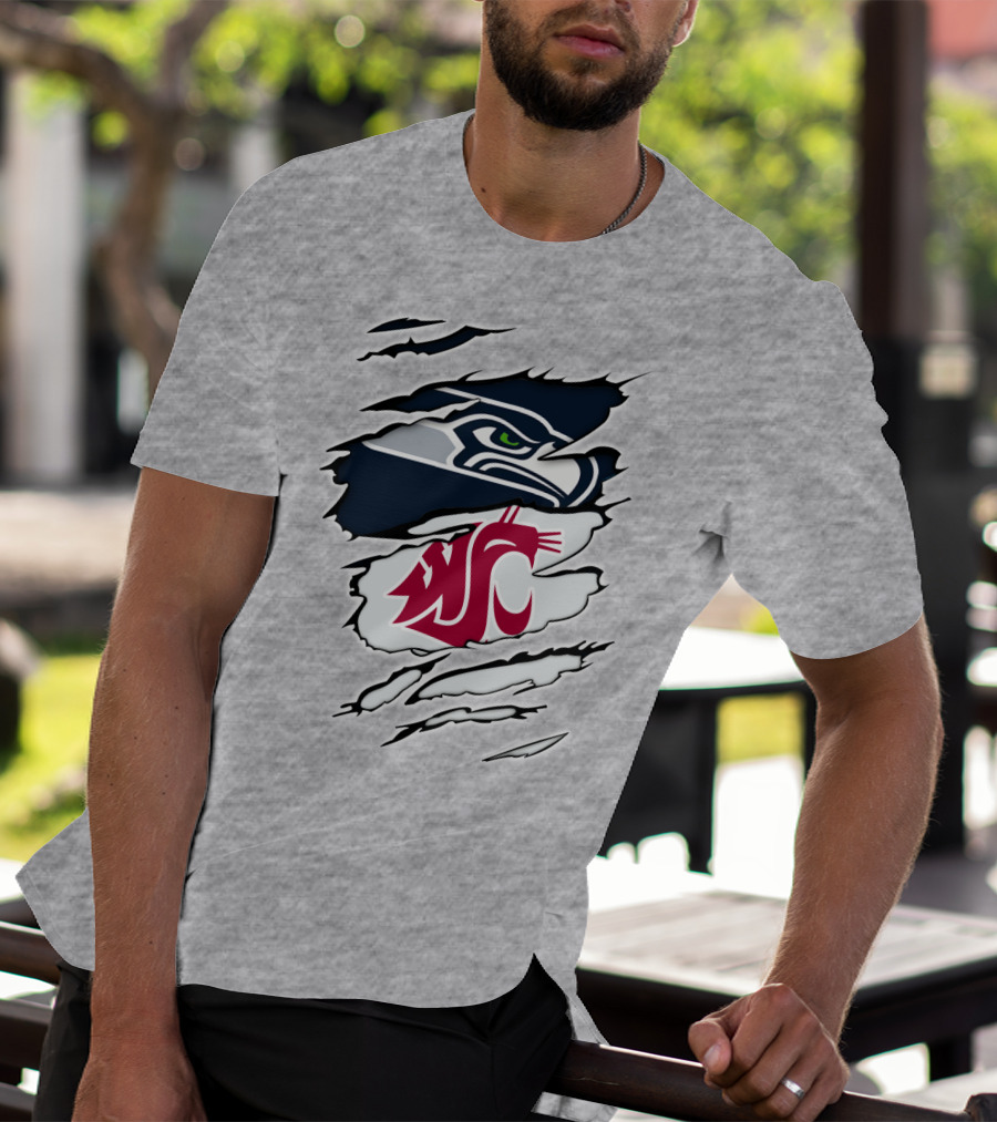 Seahawks Cougars Ripped T-Shirt