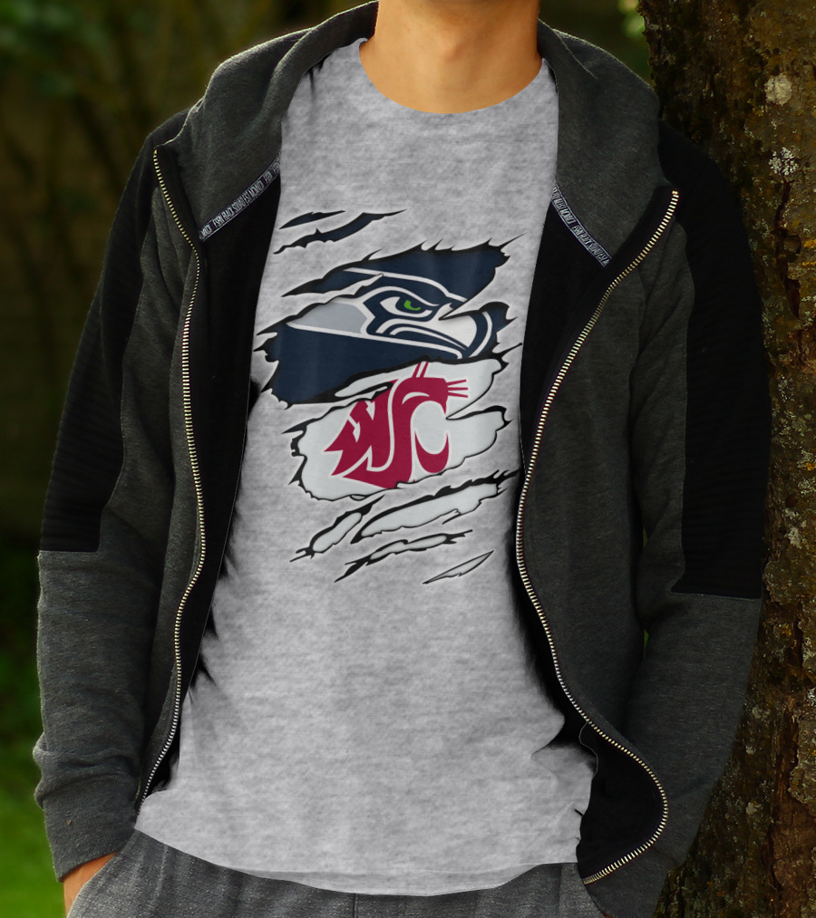 Seahawks Cougars Ripped T-Shirt