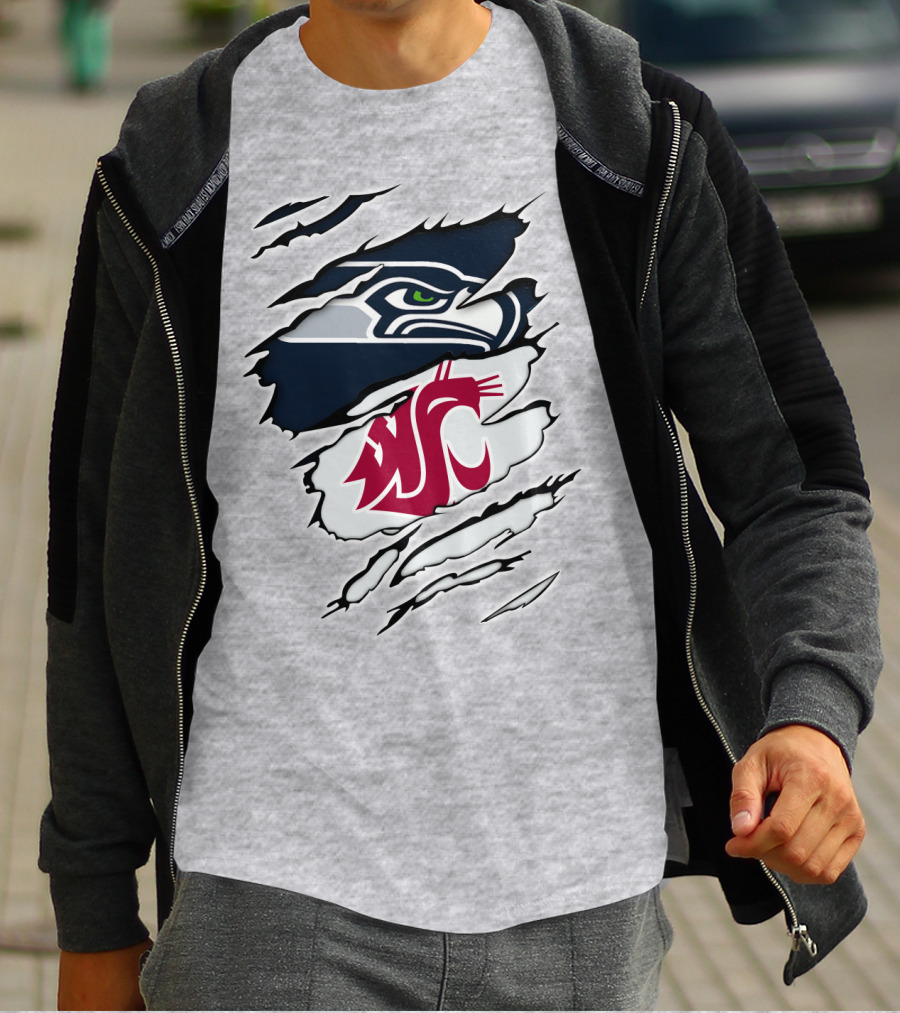Seahawks Cougars Ripped T-Shirt