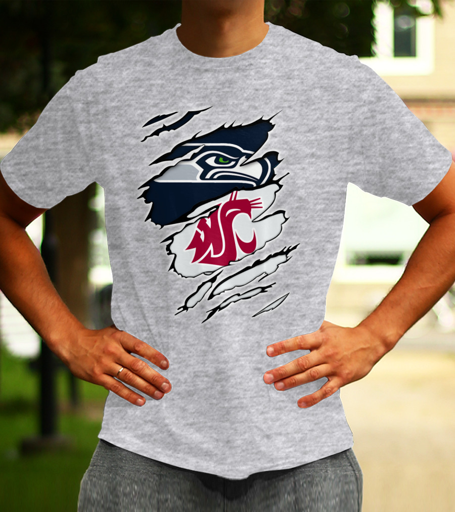 Seahawks Cougars Ripped T-Shirt