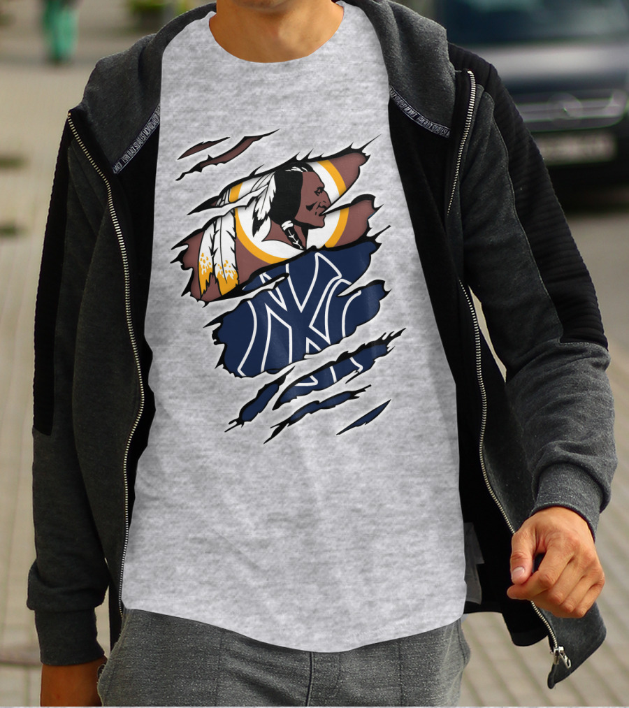 Redskins Yankees Logo Mashup T-Shirt