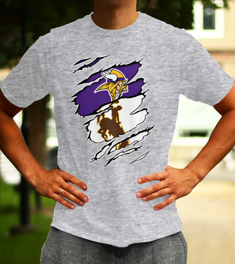 Vikings Wyoming Cowboy Ripped T-Shirt
