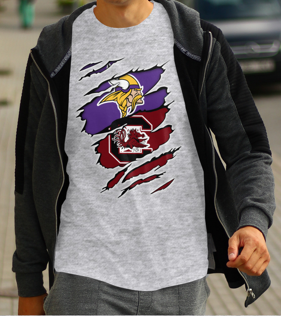 Minnesota Vikings South Carolina Gamecocks Claw T-Shirt