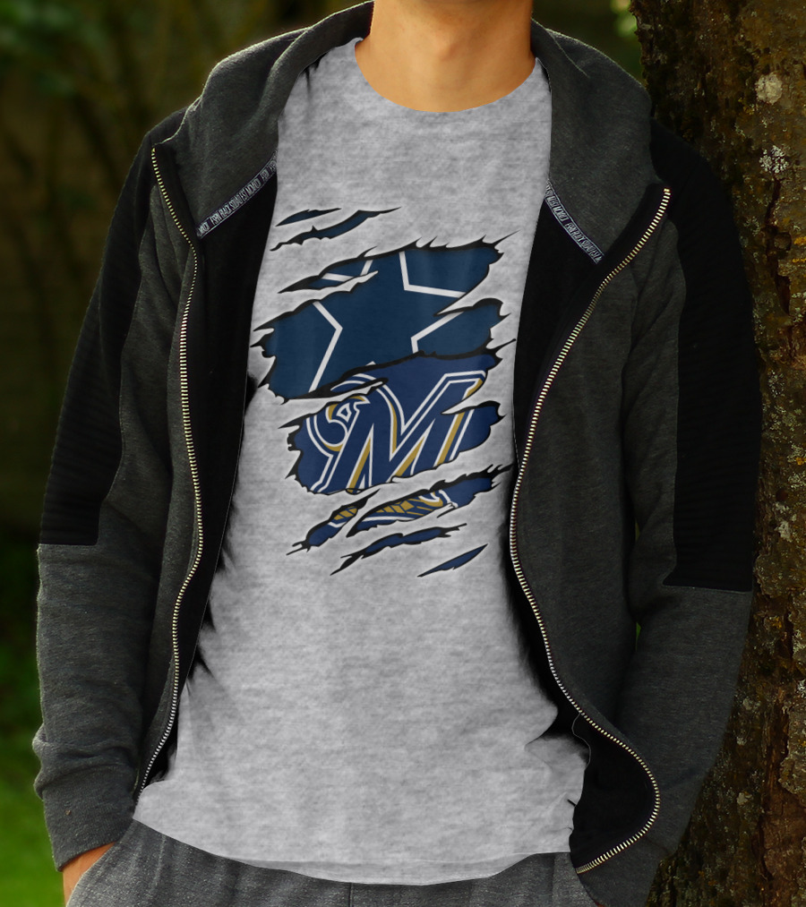 Dallas Cowboys Milwaukee Brewers Rip T-Shirt