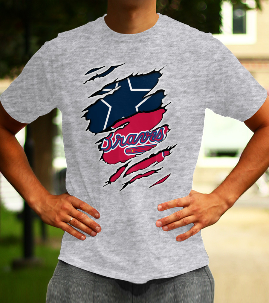 Cowboys Star Braves Logo Mashup T-Shirt