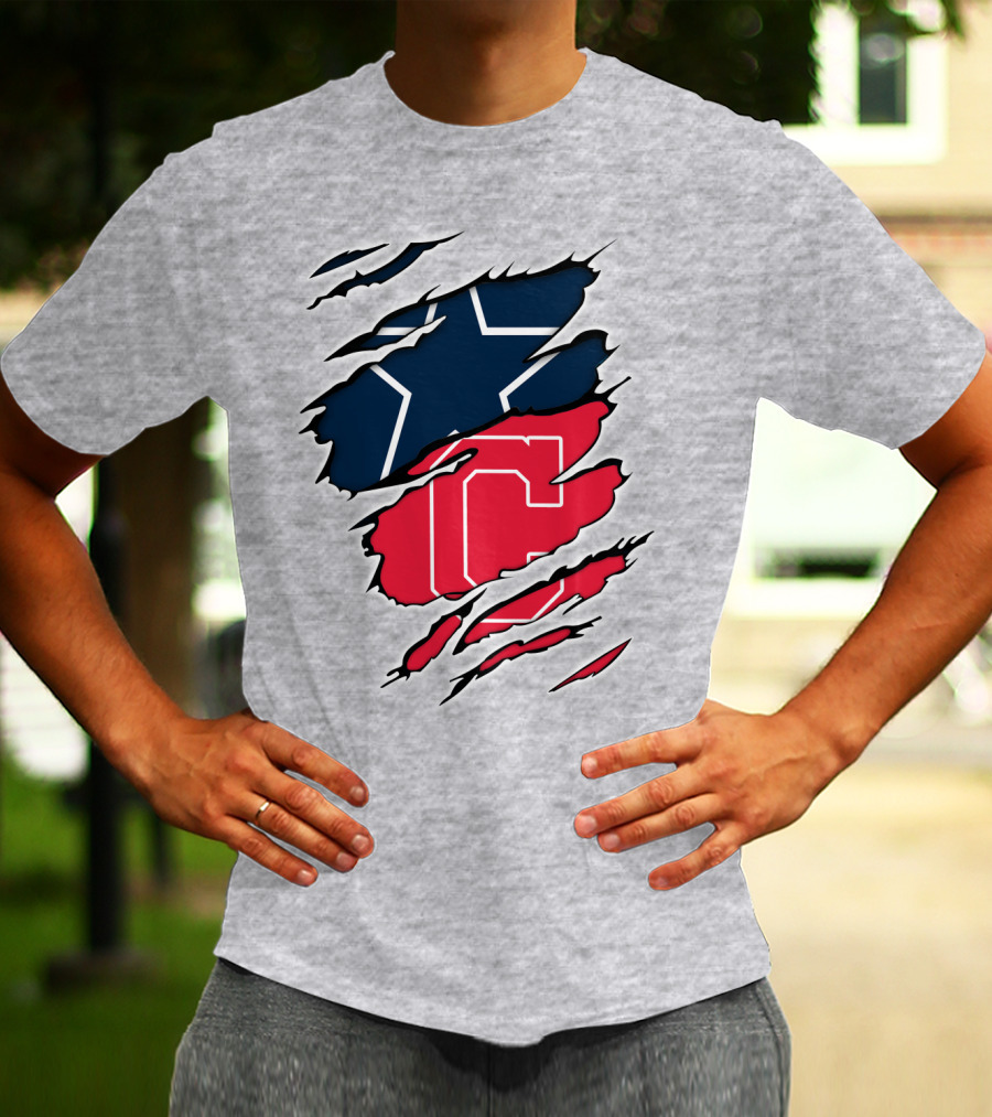 Cowboys Indians Star And C Logo Rip T-Shirt